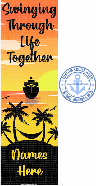 Swinging Through Life Together Yellow Sunset BANNER