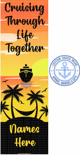 Cruising Through Life Together Yellow Sunset BANNER