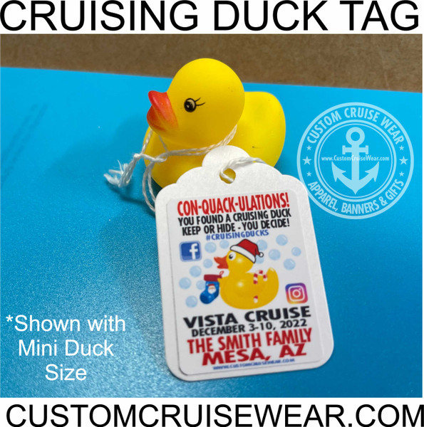 Set of Cruising Duck Tags - CHRISTMAS