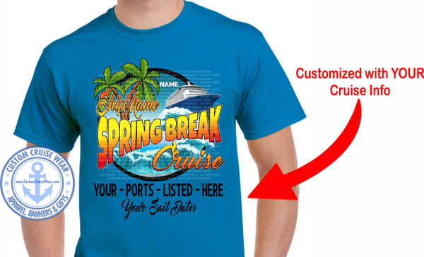 Spring Break Circle Ship With Waves