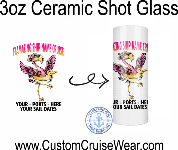 Flamazing Flamingo with Floatie Shot Glass
