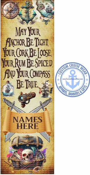 May Your Rum Be Spiced Pirate Scroll Theme BANNER