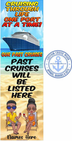 Cruising Through Life with Past Cruises and Characters On Beach BANNER