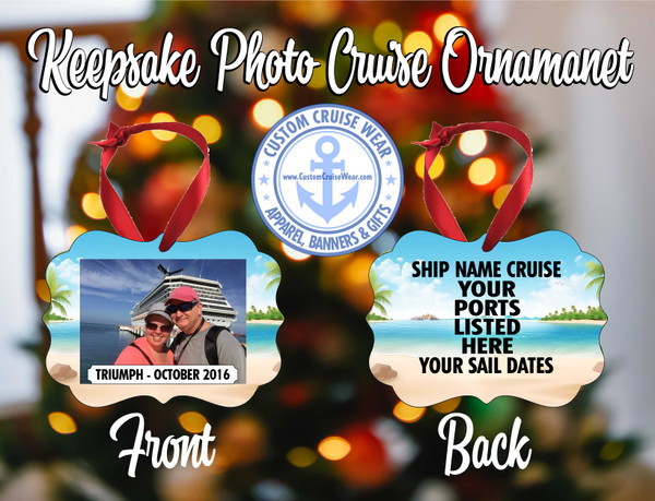 Photo Ornament with Cruise Info