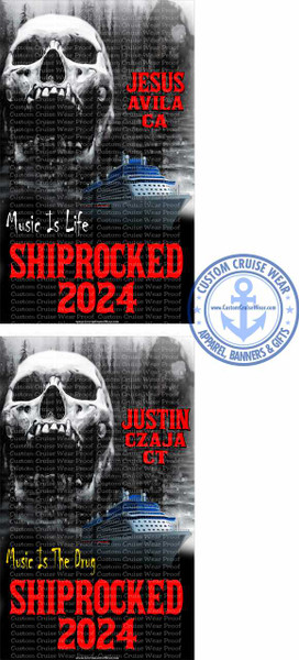 Justin Czaja  Shiprocked Skull with Ship Door Sign 18x30 Custom Request