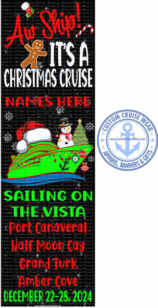 122224VISBRIGHT DECEMBER 22 2024 Aw Ship It's A Christmas Cruise Bright Christmas Ship BANNER