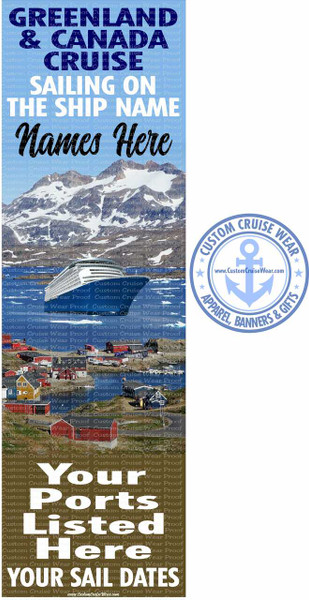 Greenland & Canada Cruise Ship with Snowy Mountains BANNER