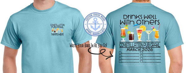 032926CONSDRINKPUB MARCH 29 2026 CONSTELLATION Drinks Well With Others Pub Crawl with Glasses comes with FREE MARKER!