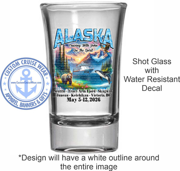 Gift Exchange Shot Glass - Set of 10 - Facebook Spirit May 5 2026 Group Design