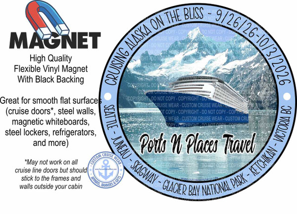 Jill Litten Bliss September 2026 Circle Alaska with Snowy Mountains - SET OF 25 MAGNETS