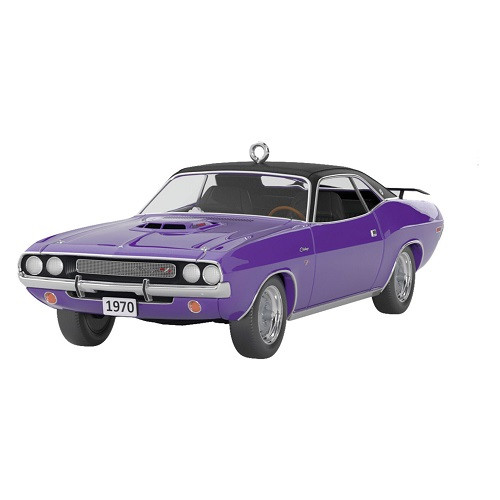 壁掛けシェルフ 1970 ダッヂ チャレンジャー R/T パープル 2022 Classic Car #32 - 1970 Dodge Challenger R/T -SE Hallmark