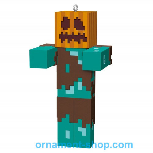 2024 Halloween - Minecraft - Drowned with Carved Wood Hallmark
