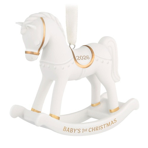 WONDER DECOR 2026 馬 親子 オーナメント 2026 Baby's First Christmas - Rocking Horse Hallmark Ornament
