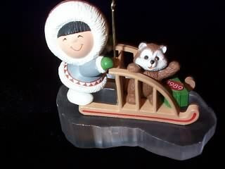 1989 Frosty Friends #10 - Sled Christmas Ornament | The Ornament Shop