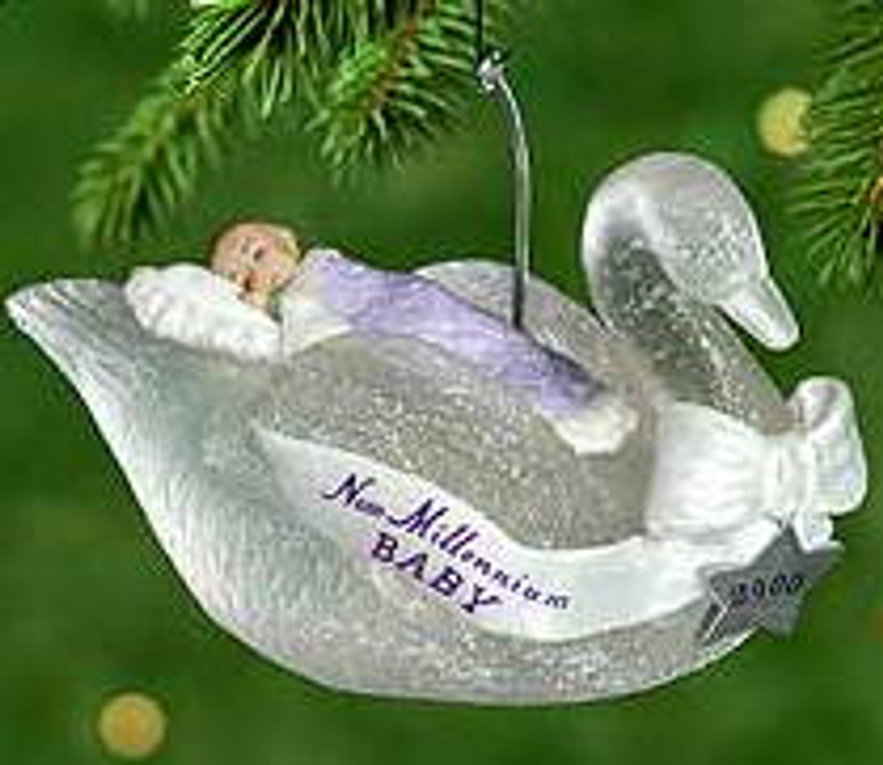 クリスマスプレート鳥シリーズ2000 2000 Baby's First Christmas - Millennium Hallmark Ornament