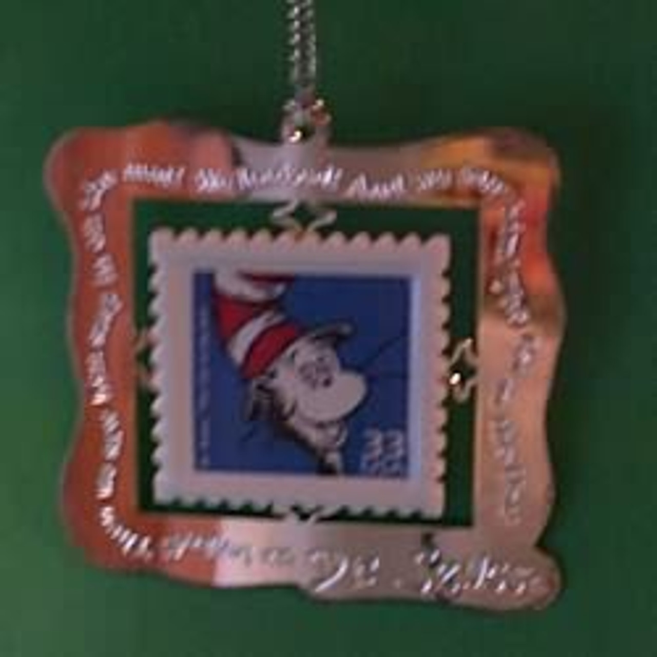 1999 Stamp Cat In The Hat Christmas Ornament The Ornament Shop