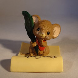 1982 Mouse With Letter Christmas Merry Miniature | The Ornament Shop
