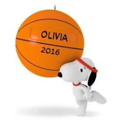 2016 Basketball - Slam Dunk Snoopy Ornament - Ornament Shop