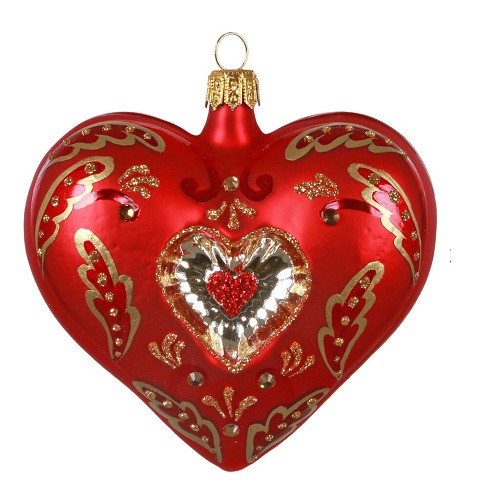 2020 Elegant Glass Heart Hallmark ornament, QK1384