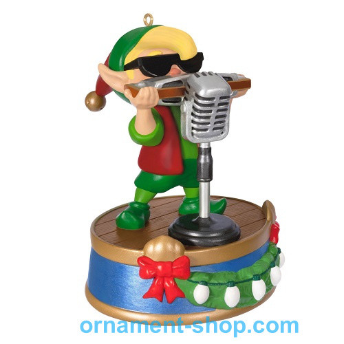 2024 North Pole Tree Trimmers Band Collection - Hank on Harmonica Hallmark ornament, QGO2641