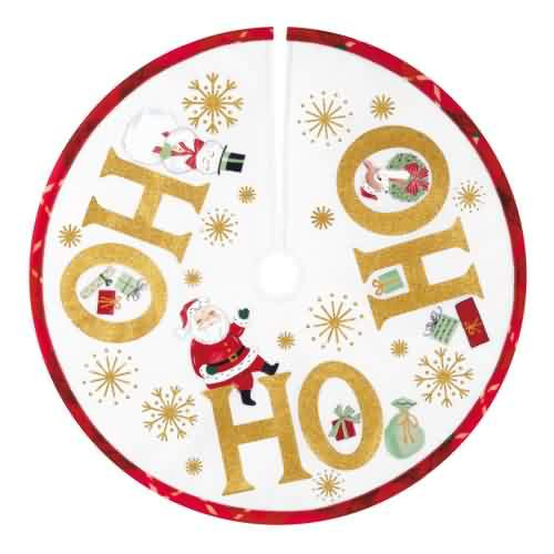 2025 Nostalgic Holiday Miniature Tree Skirt Hallmark ornament (QSB6421)