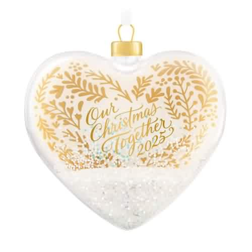 2025 Our Christmas Together - Glass Heart Hallmark ornament (QGO2495)
