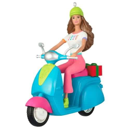 2026 Barbie Fashionistas Doll and Scooter Hallmark ornament (QXI1706)