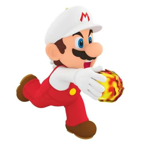 2026 Powered Up With Mario #5 - Fire Mario Hallmark ornament (QXR8193)