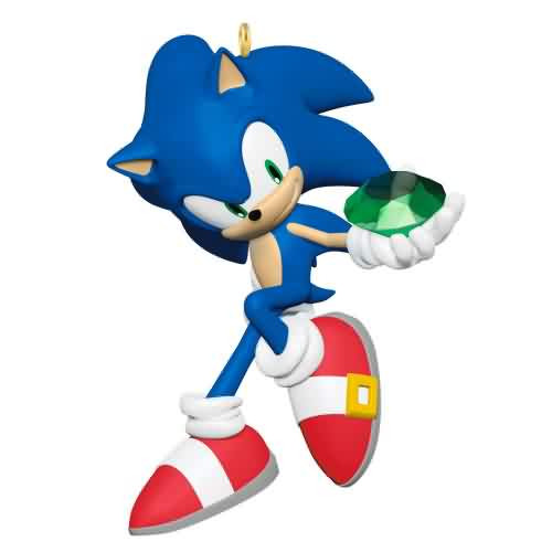 2026 Sonic with Chaos Emerald - Sonic the Hedgehog Hallmark ornament (QXI1146)