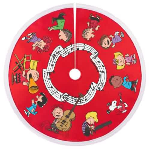 2026 Peanuts - Miniature Tree Skirt - The Peanuts Gang Hallmark ornament (QSB6336)
