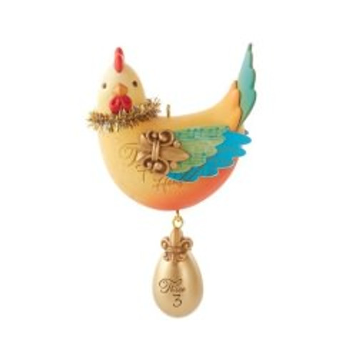 2013 Twelve Days Of Christmas #3 - Three French Hens Hallmark ornament, QX9085