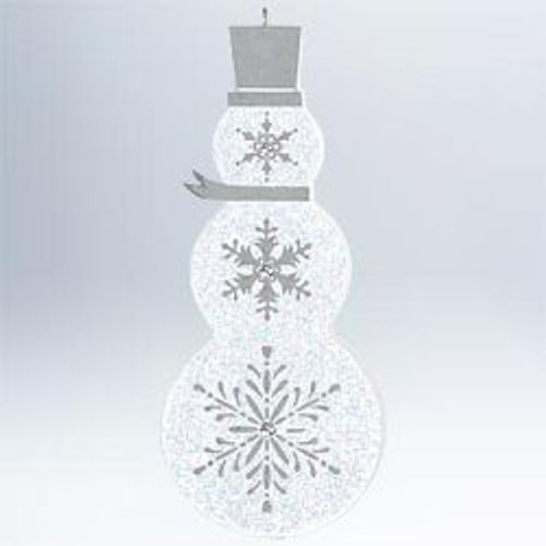 2011 Buttoned-Up Snowman Hallmark ornament, QXG3507