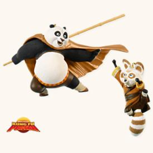 2008 Po and Shifu - Kung Fu Panda Hallmark ornament, QXI4261