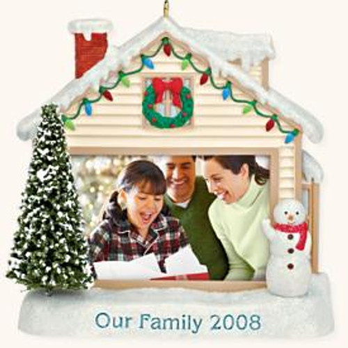 2008 Our Family Photoholder Hallmark ornament, QXG6134