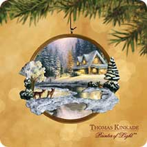 Hallmark Keepsake Ornament Thomas Kinkade a Holiday Gathering 2000 for sale online 