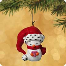 Hallmark „Cozy Schneemann“ Weihnachtsbaum-Anhänger – 2014 Limited Edition, Keramik, Süße Winter-Deko