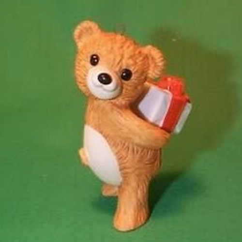 Home Décor Ornaments & Accents Hallmark Cinnamon Bear Porcelain Christmas Ornament 1983 NOS