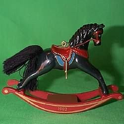 1982 Rocking Horse #2 - Black Christmas Ornament | The Ornament Shop