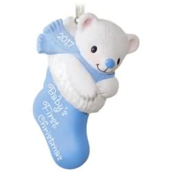 2017 Baby Boy's First Christmas Ornament - The Ornament Shop