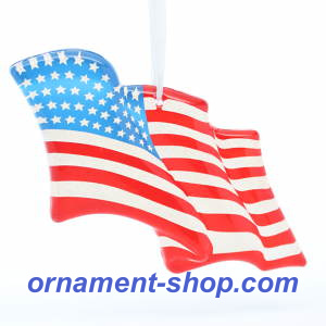 2019 American Flag - Wave Proudly Ornament | The Ornament Shop