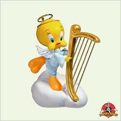 Tweety Bird 天使 ハープ フィギュア 置物 2005 LT - Tweety Angel Hallmark Ornament | The Ornament Shop