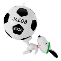 2016 Soccer - Kickin with Snoopy Ornament - Ornament Shop