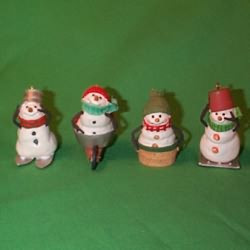 2000 Mitford Snowmen - Set Of 4 Hallmark Ornament | The Ornament Shop