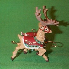 1992 Santa And Reindeer - Donder And Blitzen Christmas Ornament | The ...