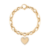 GiGi's Favorite Heart with Charm Bracelet in 14k Yellow Gold With Diamonds