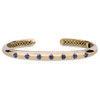 GiGi Classic Hinged Cuff with Blue Sapphire in 14K Yellow Gold