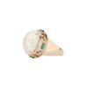 Gia Deco Ring with Ethiopian Opal, Diamonds and Emeralds