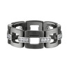 Marcello Band with Diamonds in Sterling Silver with Black Rhodium Finish
