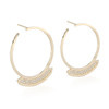 Stellara Diamond Hoop Earrings in Yellow Gold