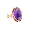 Lucia Cabochon Ring with Amethyst 